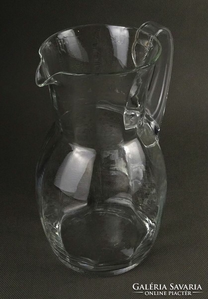 1P733 Régi hibátlan üveg kancsó 22 cm