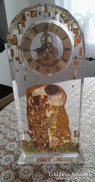 Goebel; Gustav Klimt: A csók - asztali óra