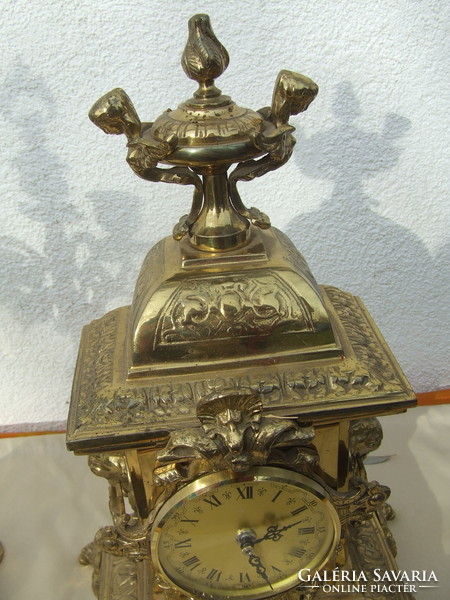 Mantel clock electric heavy bronze