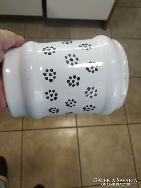 Ceramic blue polka dot jug, vase, container for sale!!