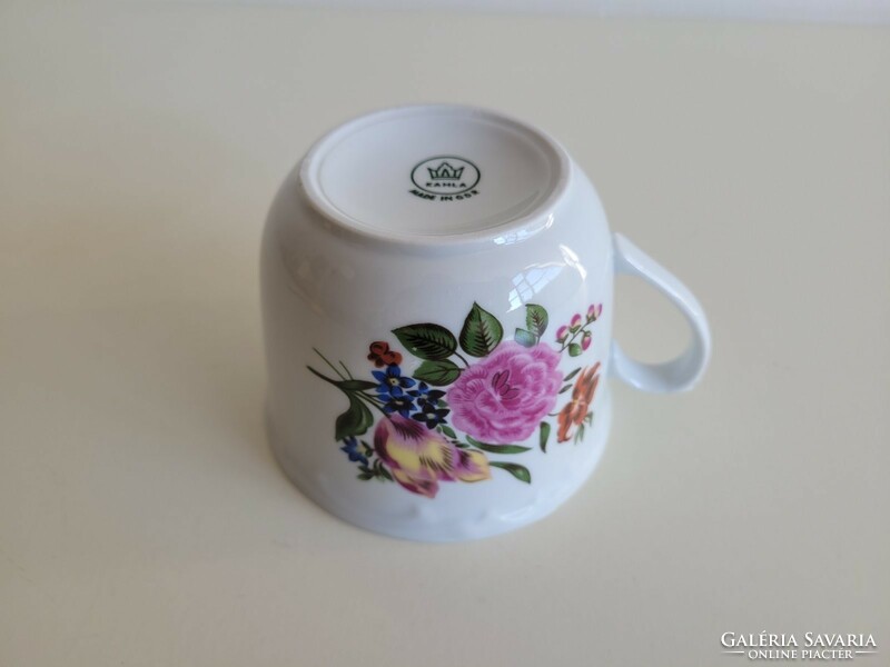Old Kahla GDR porcelain mug with flower pattern tea cup
