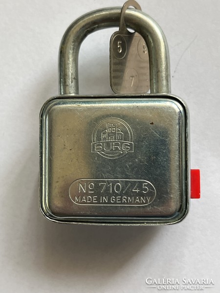Burg is a rare, old German combination lock