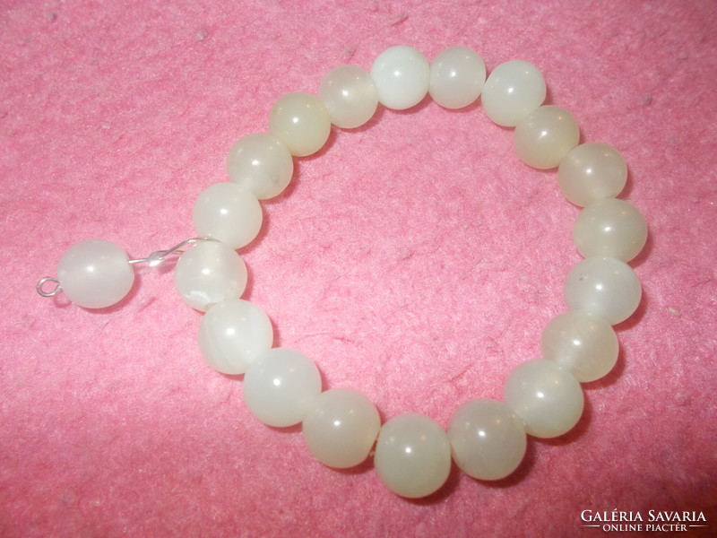 Real jade big eye flexible bracelet