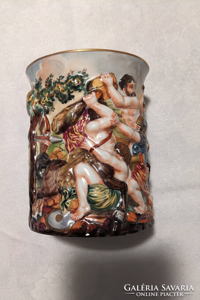 Capodimonte porcelain goblet