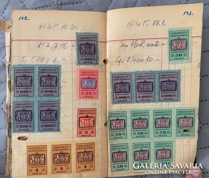 Sales tax stamp book 1945