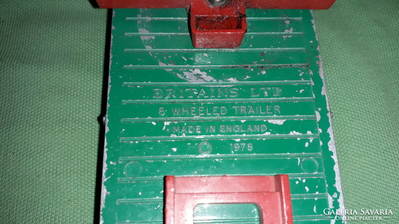 1978.BRITAINS LTD - ENGLAND - KÉTTENGELYES TRACTOR TRAILER -  utánfutó fém 17X7X5 cm a képek szerint