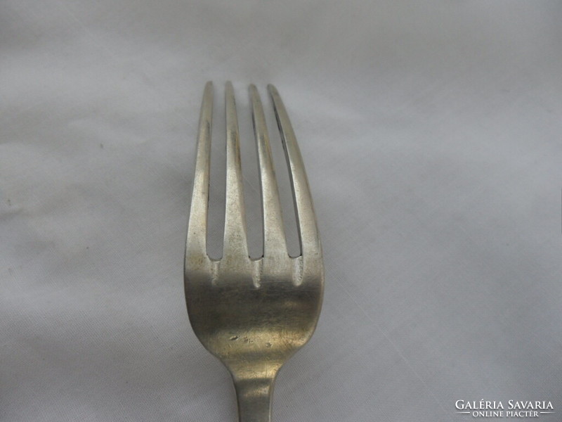 Large silver fork with owner's monogram engraving