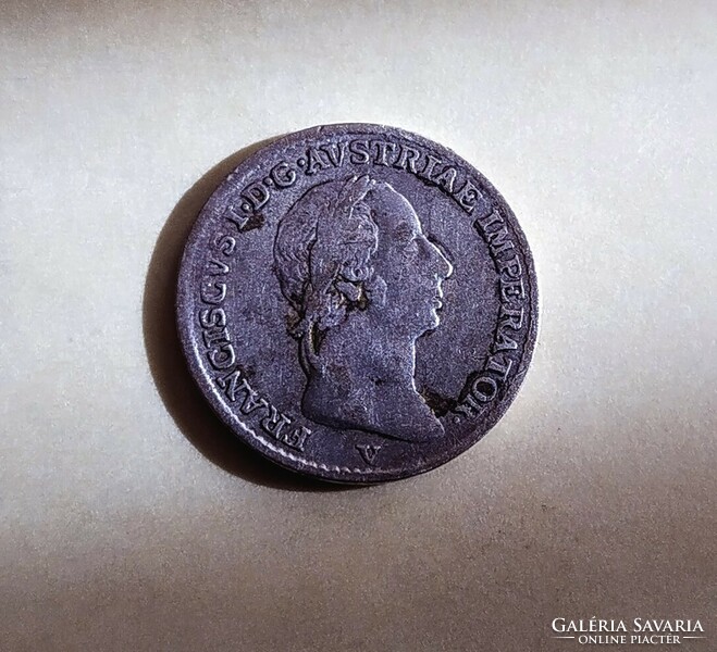II. Ferenc silver 1/4 lira 1822 Venice r