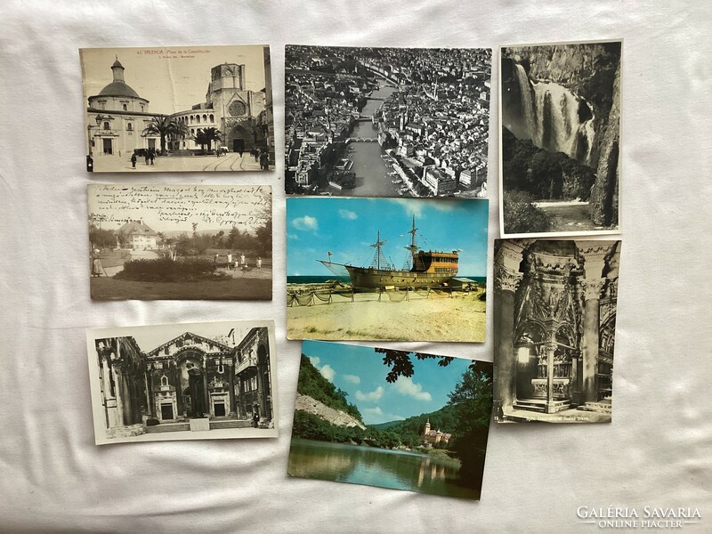 25 pieces of foreign postcards. (Q.)