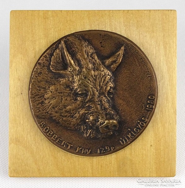 1P749 Domonkos Béla : Újkígyósi vadász bronz plakett