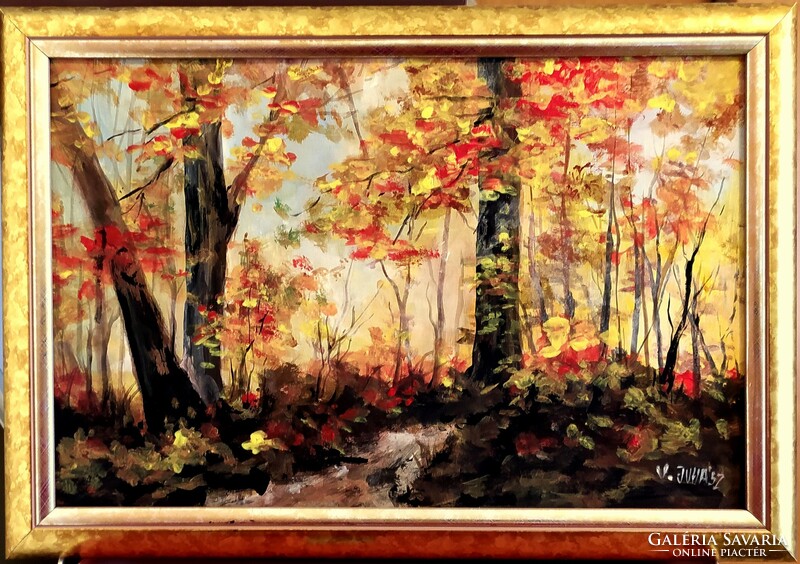 Ragyogó ősz - kortárs festmény