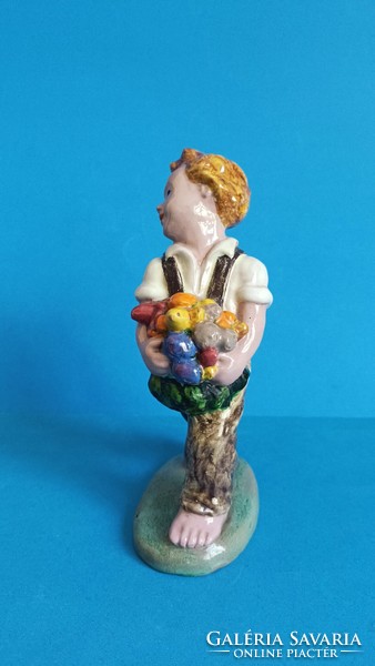 József Nógrádi flower seller ceramic figure