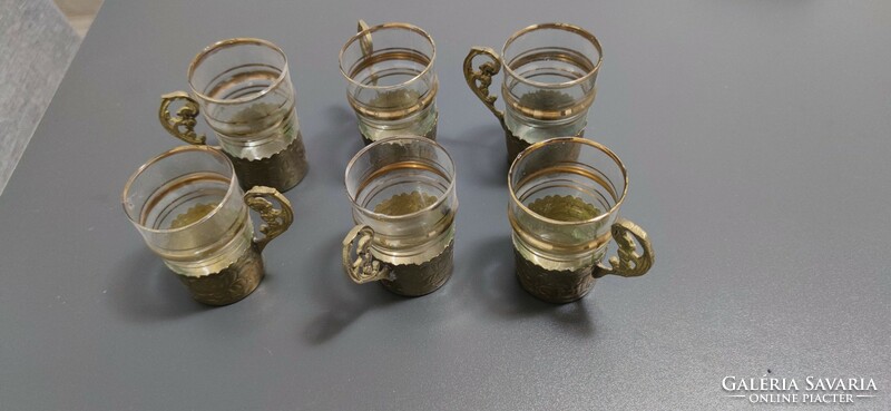 Set of copper-plated glasses