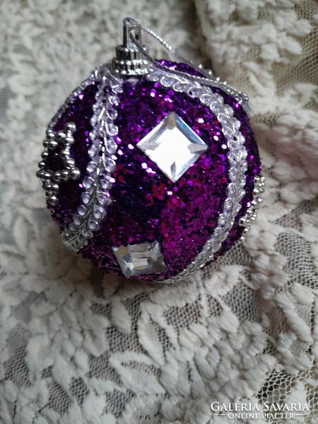 Purple harm deco Christmas ornament