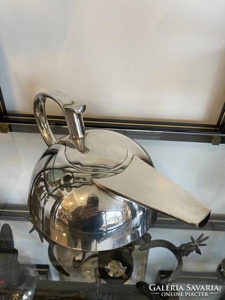 Modern unique design silver teapot