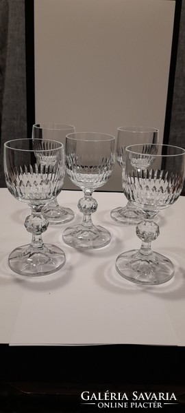 Lead crystal brandy glass with base 5 pcs
