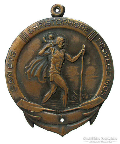 Lajos Berán: St. Christoph nail-on / screw-on plaque (right)