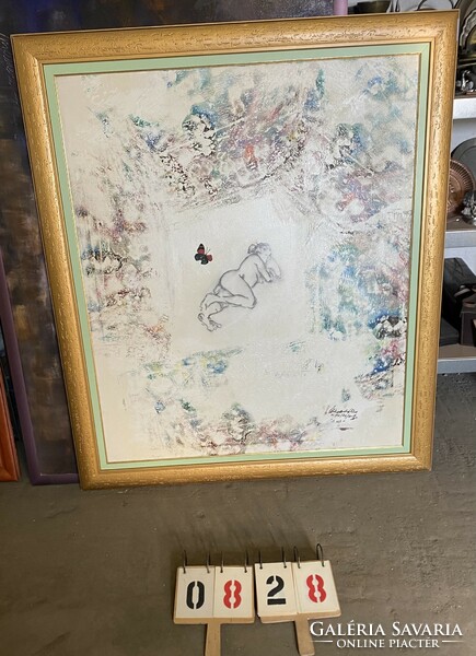 Rubint Ávrahám Péter olaj, vászon festménye, A Nő, 100 x 120 cm-es