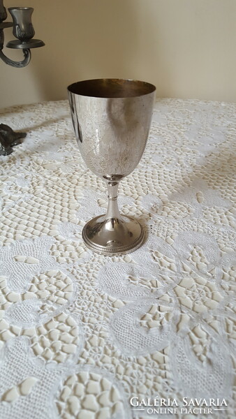 Nice silver-plated goblet, glass