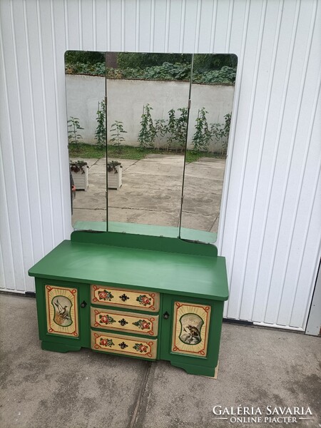 Hand painted dresser with mirror