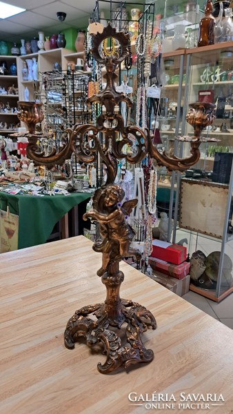 Angelic copper candle holder