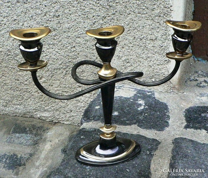 Three-pronged decorative candle holder