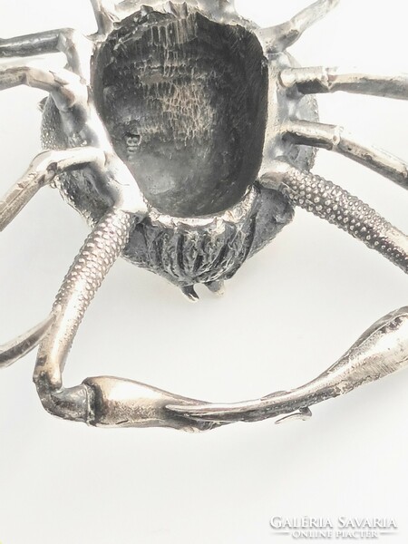 Rare silver spider crab, lifelike representation