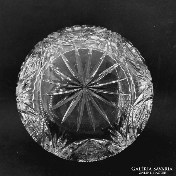 Csiszolt kristály tál, 20 cm