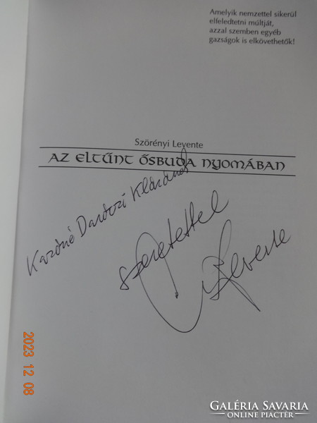 Levente Szörényi: in search of the disappeared Żós Buda (buried Hungarian past) - autographed!