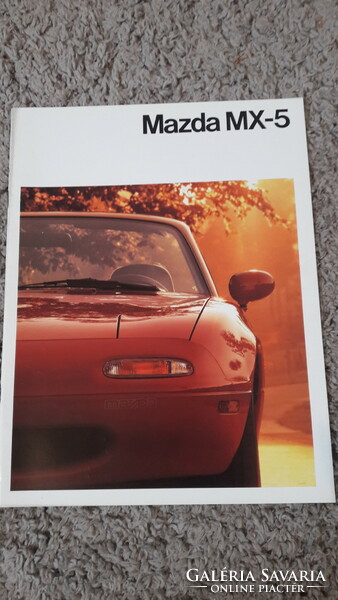 Mazda mx-5 brochure, catalog, retro advertising, old timer, Japan car, convertible, sport