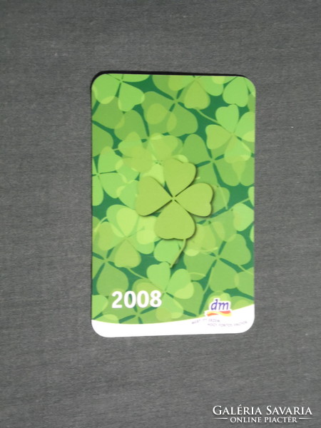 Card calendar, smaller size, dm household drogerie markt, clover, 2008, (3)