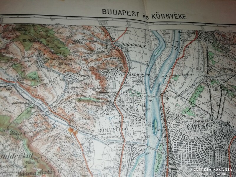 Map of Budapest and its surroundings m.Kir 9.