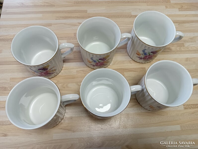 Gilded Czech porcelain mugs