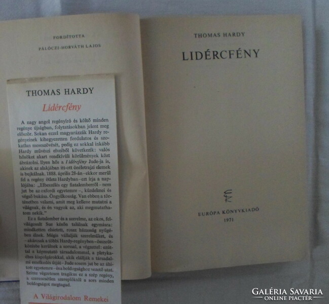 A Világirodalom Remekei – Thomas Hardy: Lidércfény (Európa, 1971)