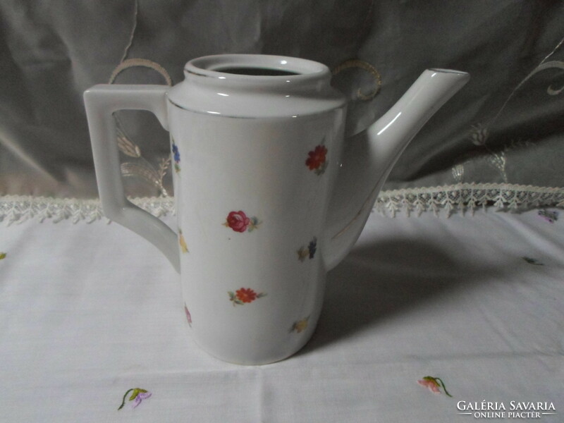 Zsolnay porcelain, floral coffee pot, coffee pourer, coffee pourer (art deco, 1930s)