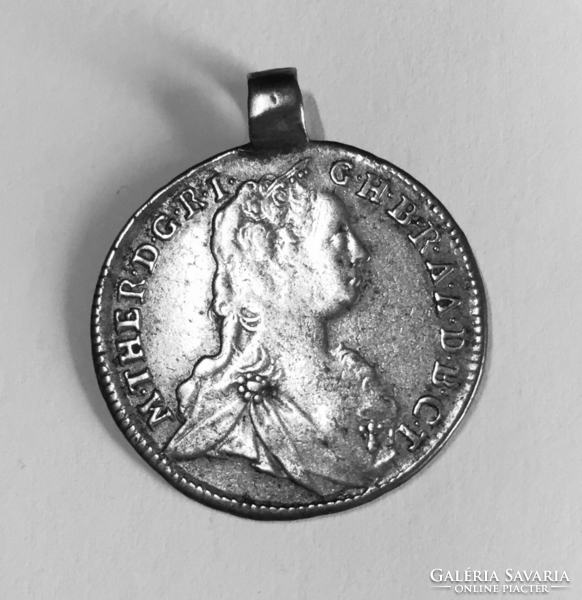 Ezüst érme Mária Terézia Patrona Regni Hungariae1750 Magyarország patrónája 15 krajcár
