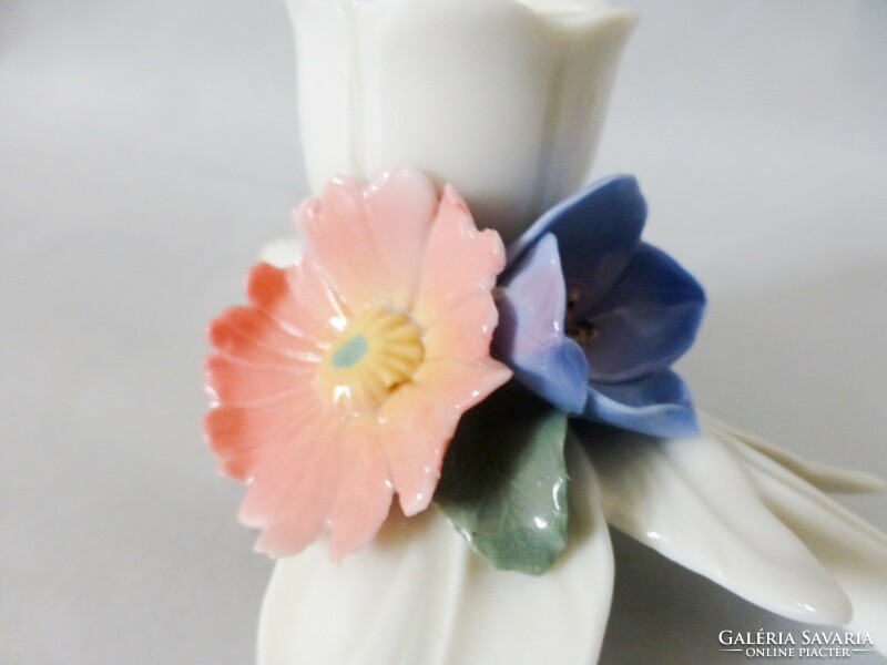 Beautiful, rare Karl Ens double flower candle holder. Flawless!!!