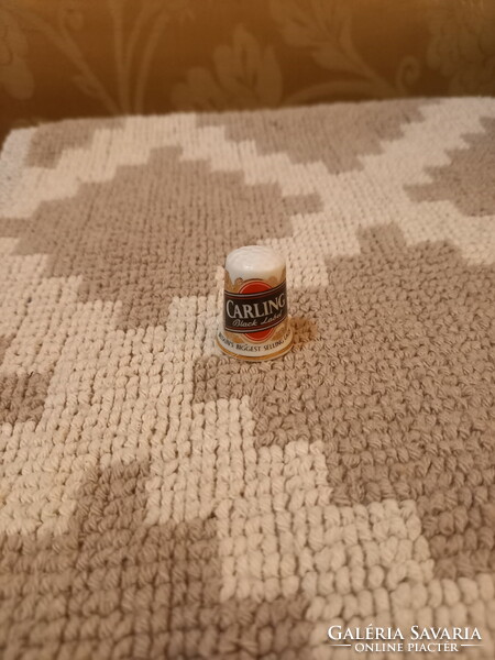 Nice old porcelain thimble (Carling beer advertisement)