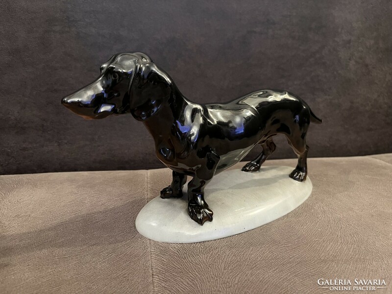 Herend porcelain dachshund