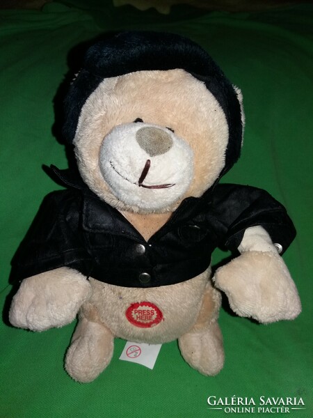 Retro elvis presley impersonator plush bear performs a song at the press of a button 24 cm according to the pictures