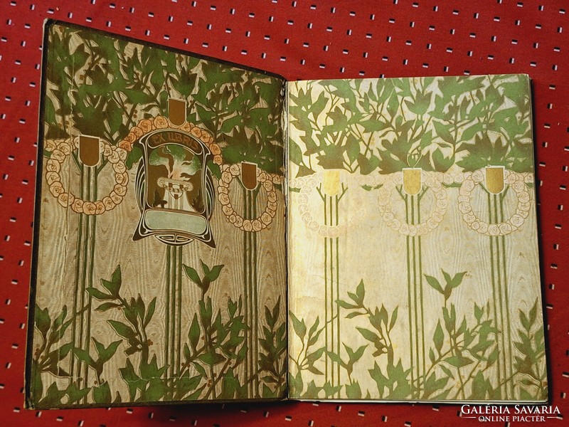 Rrr!!! Album of modern Hungarian painters - Pest diary 1907 Gottermayer binding!!! Collectors!