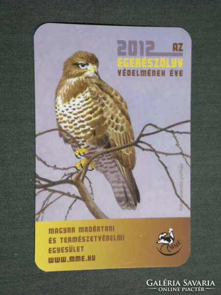 Kártyanaptár, Madártani természetvédelmi egyesület, madár, egerészölyv, 2012,   (3)