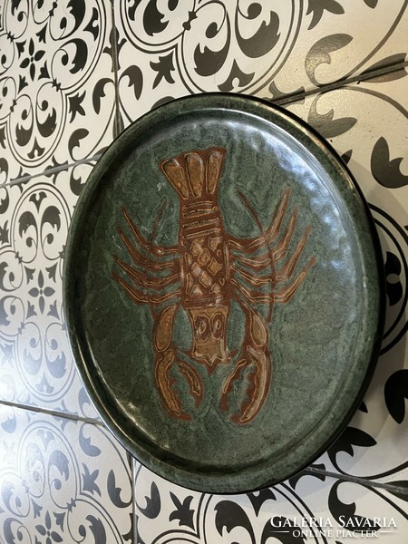 Large gorka table, offering, crab motif, art deco retro