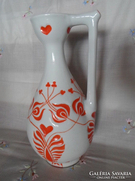 Retro zsolnay vase with handles, jug vase