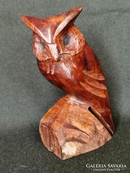 Mexican owl wood carving hand carved exotic hardwood