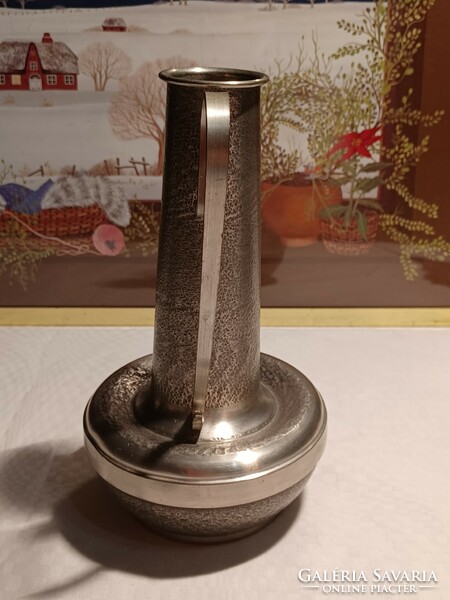 Norwegian applied art pewter vase marked