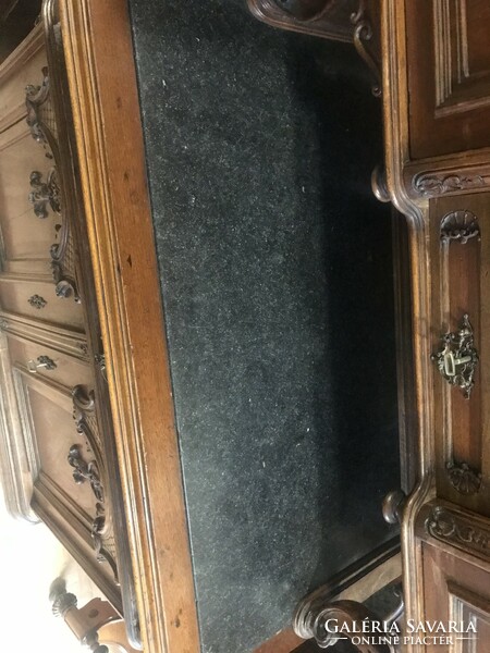 Antique Viennese Baroque sideboard extra small size!!