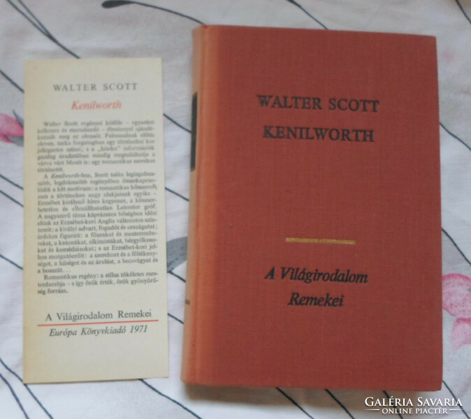 A Világirodalom Remekei – Walter Scott: Kenilworth (Európa, 1971)