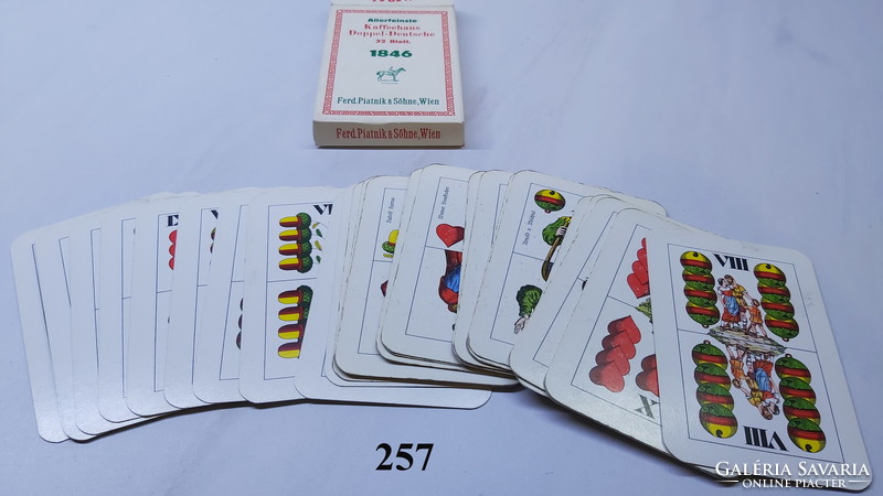 Old piatnik large Hungarian card - 7.7 x 11.9 cm 32 sheets