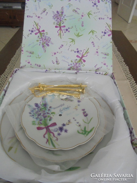 Yamasen lavender porcelain in a 3-tier gift box